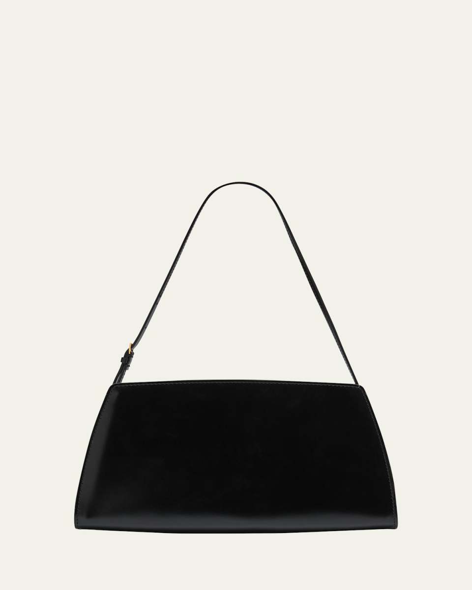 Dalia Baguette Shoulder Bag in Polished Calfskin